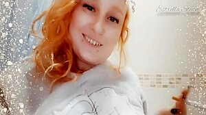 Scene#2 for video: Redheaded beauty smokes a cigarette and shows her ...