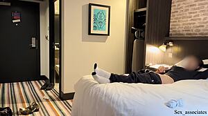 Scene#1 for video: Maid helps jerking off in public at the hotel