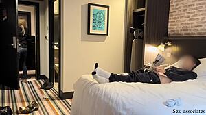 Scene#2 for video: Maid helps jerking off in public at the hotel