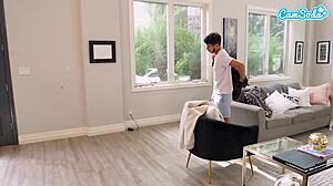 Scene#2 for video: Sultry stepmom caught pleasuring herself by stepso...
