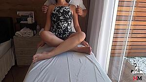 Scene#1 for video: A man recorded his wife's sensual massage and mast...