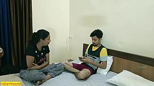 Scene#2 for video: Indian hotel room encounter with busty Asian massa...