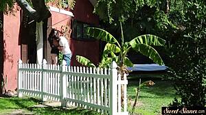 Scene#5 for video: Young woman engages in erotic roleplay outside wit...